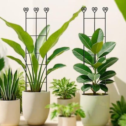 32in Large Indoor Plant Trellis for Climbing Plants, Expandable Metal Garden Trellis for Potted Plants, Tall Plant Supports for Ivy Pothos Hoya Monstera, 2p - size: 32in/2p