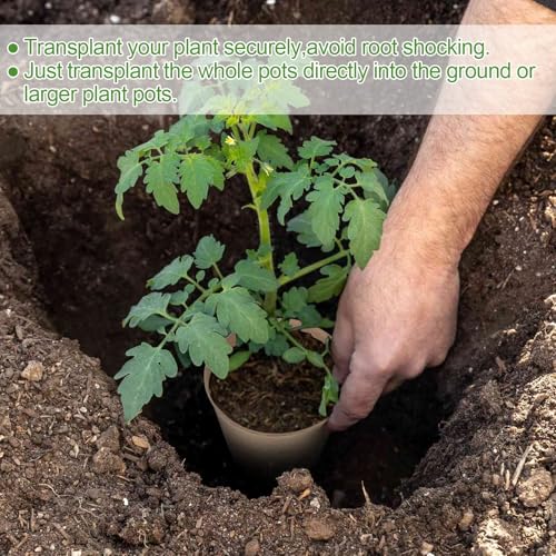 Peat Pots,60 Pcs 3.15 Inch Seed Starting Pots with Drainage Holes Round Nursery Plants Pots with Bonus 20 Plant Labels (3.15 Inch) - size: 3.15 Inch