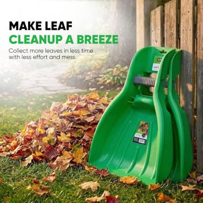 Superio Leaf Scoops, Leaf Collector Hand Rake for Lawn & Garden Cleanup, Plastic Leaf Grabber, Handheld Gardening Tool, Green, 10 Pair - size: 10 Pack