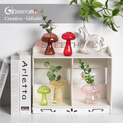 Glasseam Mushroom Plant Propagation Station: 5 Pcs Glass Mini Terrarium - color: Colorful, size: 5