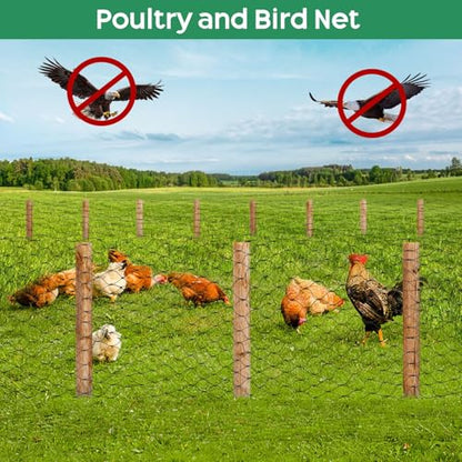 Unves 65 x 13 Ft Bird Netting for Garden, Heavy Duty Garden Net - color: Black, size: 13 x 65 Ft