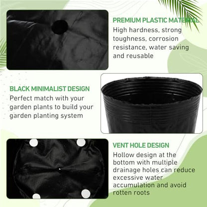 20 Pcs 10 Gallon Nursery Bag 15.8 Inch Plastic Nursery Plant Pot - size: 10 Gallon