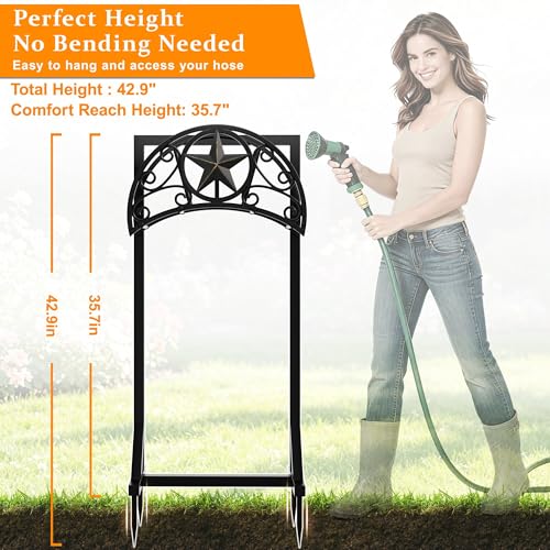 Detachable Heavy Duty Garden Hose Stand, Outdoor Water Hose Storage Rack - style: GoldStar_1