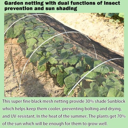 Garden Mesh Netting, 6.6’ x 16.5’ Extra-Thick Mosquito Netting for Patio - size: 6.6FT x 16.5FT