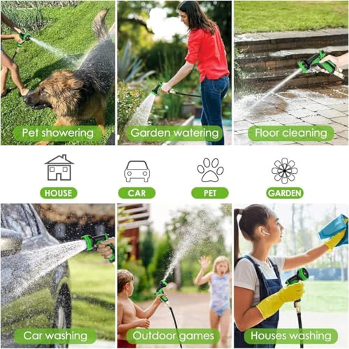 Upgraded 50FT Expanding Garden Hose with 10 Pattern Spray Nozzle