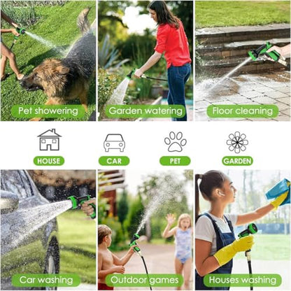 Upgraded 50FT Expanding Garden Hose with 10 Pattern Spray Nozzle