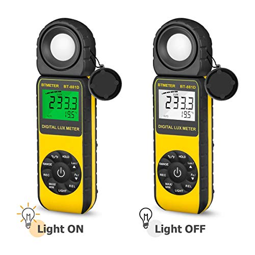 BTMETER Digital Illuminance Light Meter, Handheld Luxmeter 881E Photometer - color: BT-881E (0.01~300,000 Lux/FC)