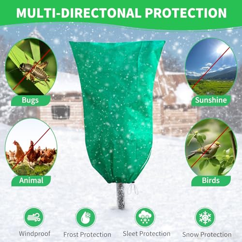 Phopich 4 Pack Plant Covers Freeze Protection 32''W x 48''H 2.5oz/yd²