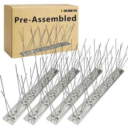 Bird Spikes Install,304 Stainless Steel Bird Deterrents Spikes for Outside to Keep Birds Away Bird Scare Devices Outdoor (60, Metal) - color: Metal