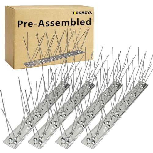 Bird Spikes Install,304 Stainless Steel Bird Deterrents Spikes for Outside to Keep Birds Away Bird Scare Devices Outdoor (60, Metal) - color: Metal