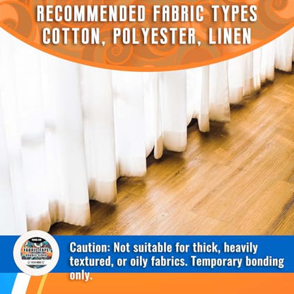 Double-Sided Fabric Tape,Hem Tape No Sew No Iron,1/4"+1/2" (2 Rolls) - size: 1/4inch+1/2inch