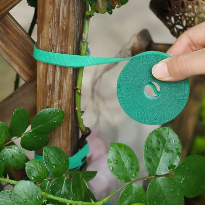 2Pcs Green Garden Tie, Plant Supports for Effective Growing, Reusable and Adjustable, Plant Ties for Branches Flowers (10M) - color: 10m