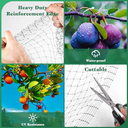 2 Roll Deer Fence Netting, 7.5 x 200 ft Heavy Duty Garden Netting
