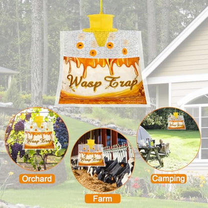 Disposable Wasp Traps Outdoor Hanging 4 Pack - size: 4 packs