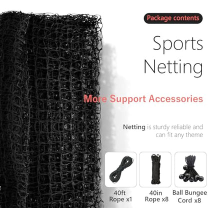 Storgem Baseball Softball Backstop Net, Heavy Duty Sports Barrier Netting - size: 10x30ft