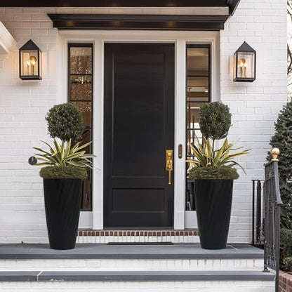 La Jolie Maison 24 Inch Tall Planters, Large Decorative Plant Pots Set of 2