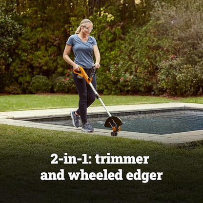 Worx 20V 12" 2-in-1 Cordless String Trimmer & 360CFM Leaf Blower Kit, WG929 - style: 12" Trimmer & 360 CFM Blower w/(2) 2.0Ah Batteries