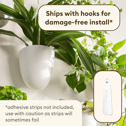 PlantPod Classic - Self-Watering Wall Planters (9, White) - Easy to Water and Install - Lightweight - Design Your Own Vertical Garden - Wall Planters for Indoor Plants