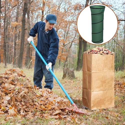 2 Pcs Leaf Bag Funnel Holder, Lawn Bag Chute Stand for 30 Gal Paper Bags - color: 2 Pcs