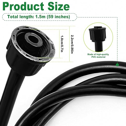 One PVC nylon reinforced spray replacement hose, 47.24 inch garden water pump outlet hose, backpack spray heavy replacement accessories