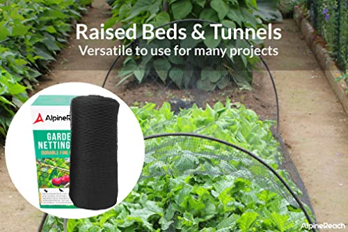 AlpineReach Garden Netting 15 x 30 ft, Black Heavy Duty Bird Net - color: Black, size: 15ft x 30ft