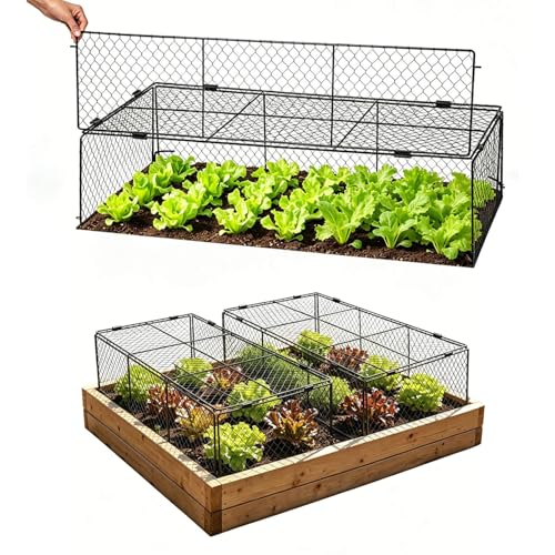 Chicken Wire Crop Cage, Heavy Duty Plant Protector for Raised Garden Bed