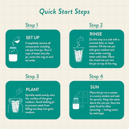 Modern Sprout Hydroponic Grow + Harvest Bundle - color: Basil Garden Jar + Sage Shears