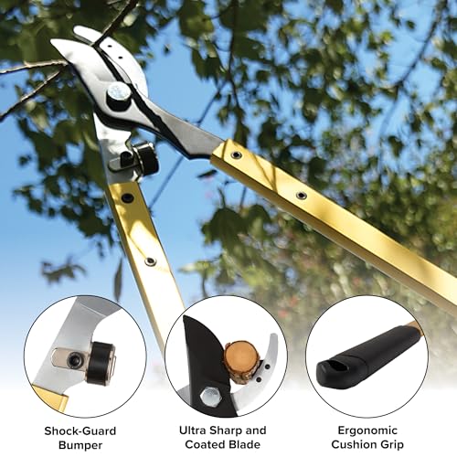 Jameson Professional 27" Bypass Lopper | 1-3/8" Cutting Capacity | Non-Stick Blade | Aircraft-Grade Aluminum Frame | Cushioned Grips | Gardening & Landscaping Tool