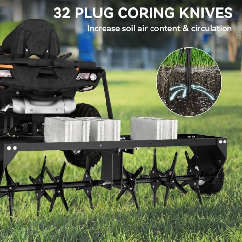 YINTATECH 48 Inch Plug Aerator Tow Behind, Pull Behind Core Aerator Tool