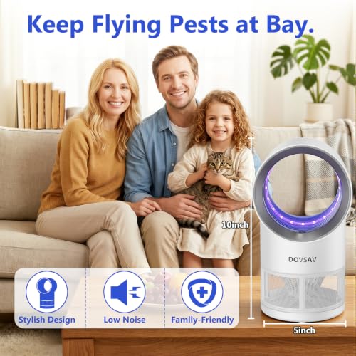 Fruit Fly Traps for Indoors, White Gnat Trap Indoor with Suction & Timer - color: White