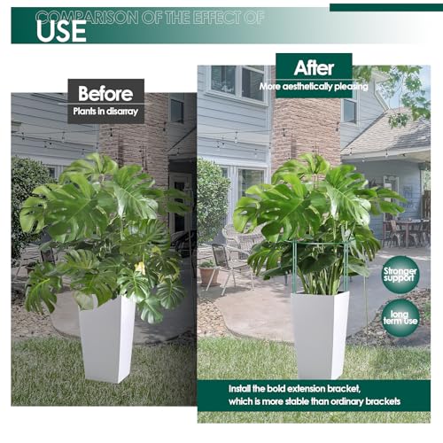 12 Pack 30 inch Plant Support Stakes, Heavy-Duty Half Round Peony Support, Garden Plant Stakes Cage for Outdoor Plants, Peony, Tomato, Hydrangea, (15ln Support +15ln Stainless Extension Tubes) - size: 30INCH-12PACK