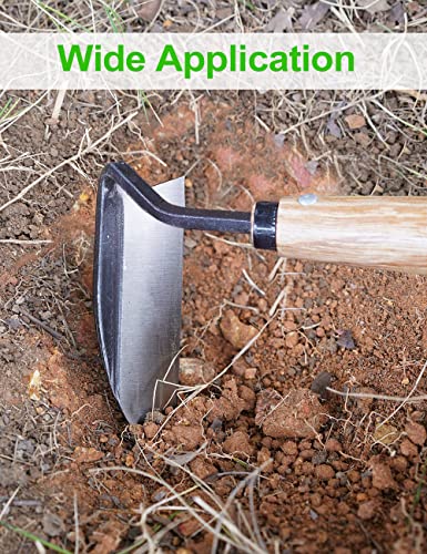 TOYPOPOR Japanese Weeding Sickle Hoe, Gardening Tools, Weed Remover, Hand Weed Cutter, Kama Twisted Scythe with High Carbon Steel Blade for Cutting Grass, Soil loosening, harvesting, Digging - color: 14 inch Hand Hoe Sickle