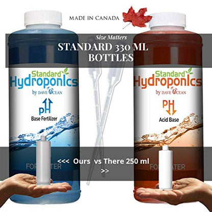 Standard Hydroponics pH Up and Down Kit - 10 Ounce Bottle pH Adjuster for Hydroponic Systems, Coco Coir Even Soil.