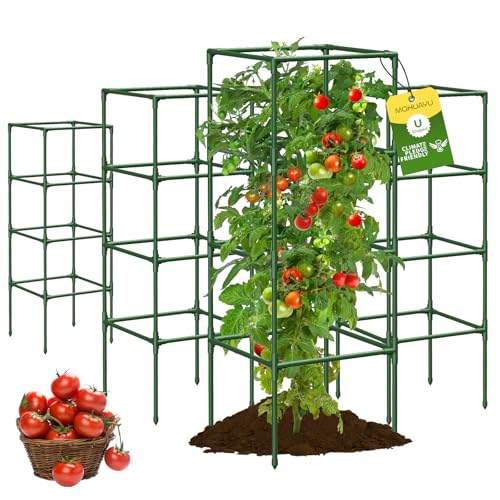 4 Pack Tomato Cage for Garden Support, 43 inch Tall Adjustable Plant Support Stakes, Tomato Trellis Extra Bold for Climbing Vegetables Plants Flowers - style: 4 Pack