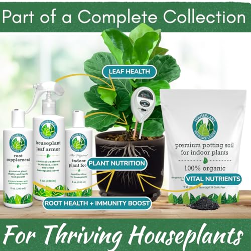 Houseplant Health Meter, 3-in-1 Soil Moisture, Sunlight & pH Testing Tool