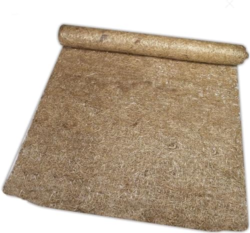 Farm Plastic Supply 100% Biodegradable Erosion Control Blanket - Straw/Coconut Straw Garden and Landscape Cover, Straw Blanket, Erosion Control (8' x 112.5') - size: 8' x 112.5'