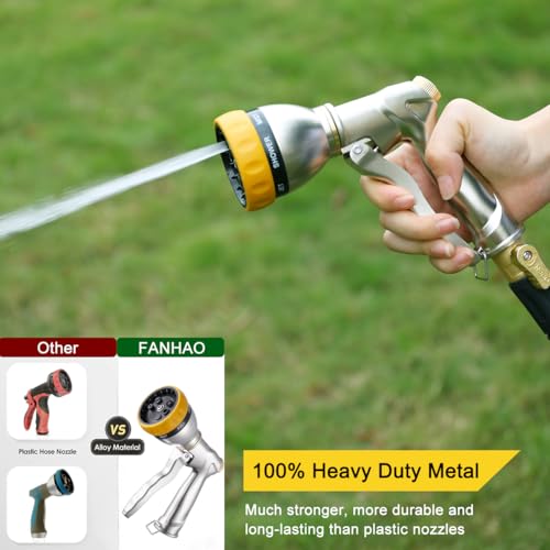 FANHAO Metal Garden Hose N2311231 Adjustable Spray Patterns