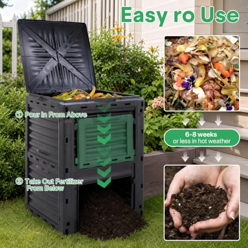 Athena Collection 80 Gallon Compost Bin, Green