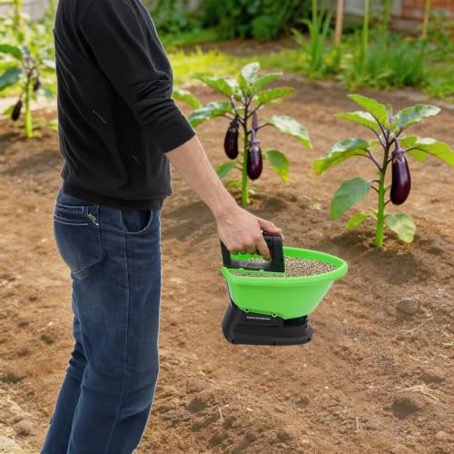 Handheld Electric Spreader, Seed Fertilizer Spreader for Garden Lawn