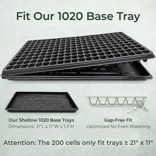 Gardzen 10 Pack 200 Cell Seed Starter Trays - size: 200-Cell