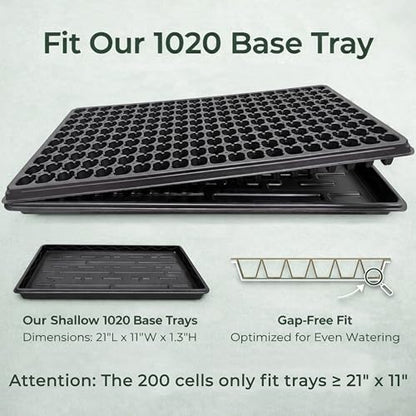 Gardzen 10 Pack 200 Cell Seed Starter Trays - size: 200-Cell