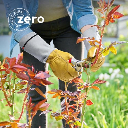17 Inches Long Leather Gloves Puncture Resistant For Garden & Outdoor Task