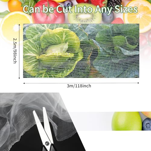 Garden Netting, 8'x10' Plant Netting Pest Barrier Bird Mosquito Net for Garden Protection, Garden Plant Cover Row Cover Raised Bed Screen Mesh for Vegetables Fruits Flowers Crops Plants Greenhouse