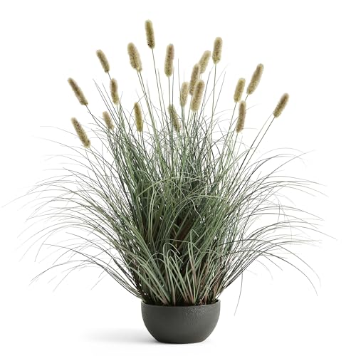 3ft Faux Onion Grass, Extra Lush Artificial Cattail Reed Grass 1-Pack - size: 3ft - 1pack