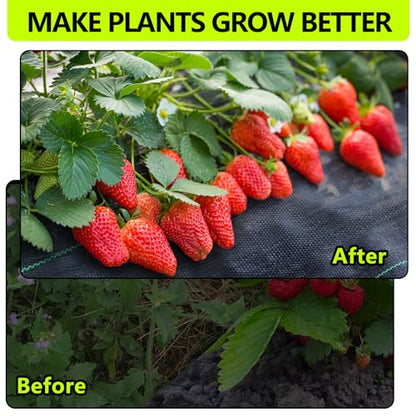 Weed Barrier Fabric Heavy Duty 6ft x 300ft, Garden Weed Landscape Fabric, Ground Cover Weed Blocker Cloth, Landscaping Fabric for Garden, Vegetable Beds, Driveway (WBF-6ft x 300ft) - size: 6ft x 300ft