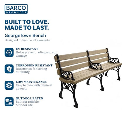 Georgetown Benches, Cedar, 72" L x 22" W x 30" H - color: Cedar