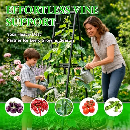 Zhongma Metal Garden A-Frame Trellises Heavy Duty Plant Support 77" H - size: 16"x 77"H A-Frame
