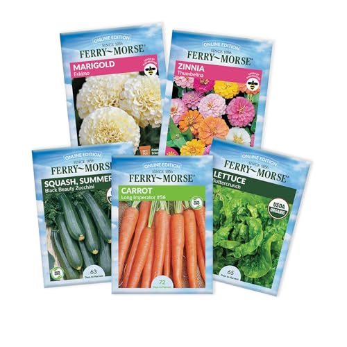 Ferry-Morse Garden Essentials Tote with Hori Hori 5 Seed Packs & Jute Twine - style: Garden Tote & Hand Tools Set