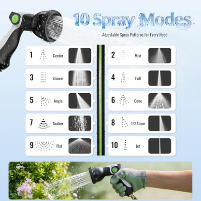 100 FT x 1/2 Inch Retractable Garden Hose Reel for Garden Watering - color: Silver
