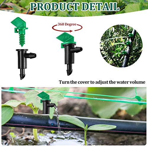 Mudder 60 Pieces Flag Drippers Emitters for Drip Irrigation,4 Gallon,Green - color: Green, size: 4 Gallon